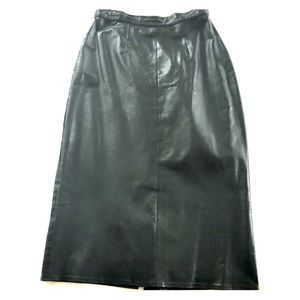 Vintage leather pencil skirt